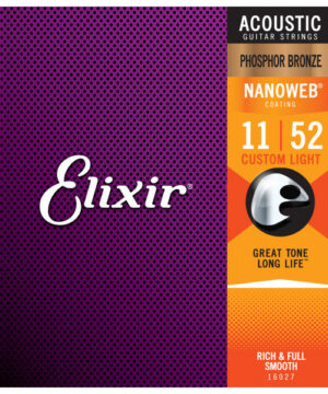 ELIXIR Nanoweb 16027 Custom Light Phosphor Bronze 11-52