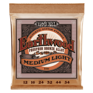 Ernie Ball 2146 Earthwood Medium Light Phosphor Bronze 12-54