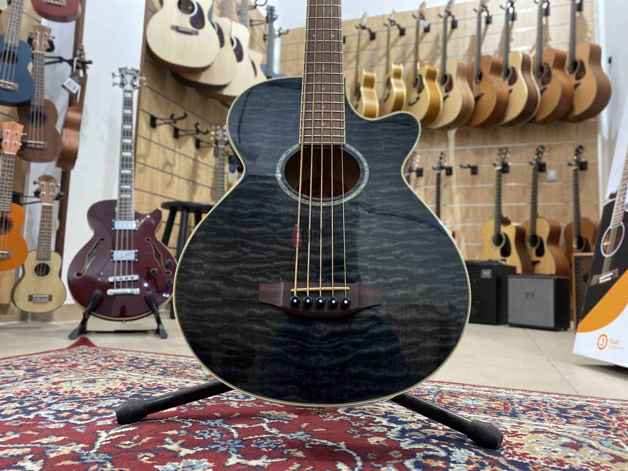 Crafter BA580EQ-5ST 5-String Electro-Acoustic Bass (black) | Bax