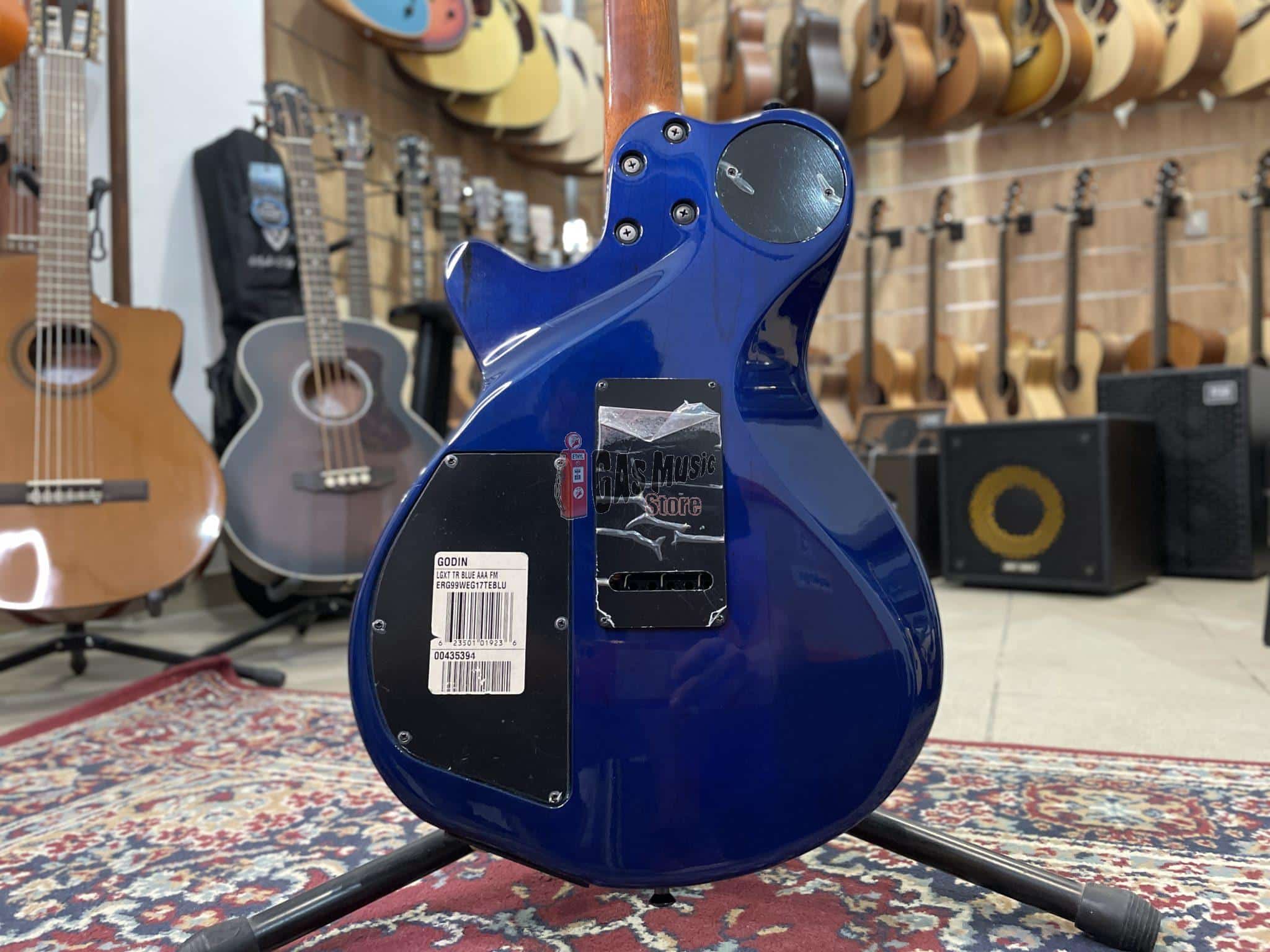 Godin LGXT Trans Blue Flame AAA | Gas Music Store - Permute on line